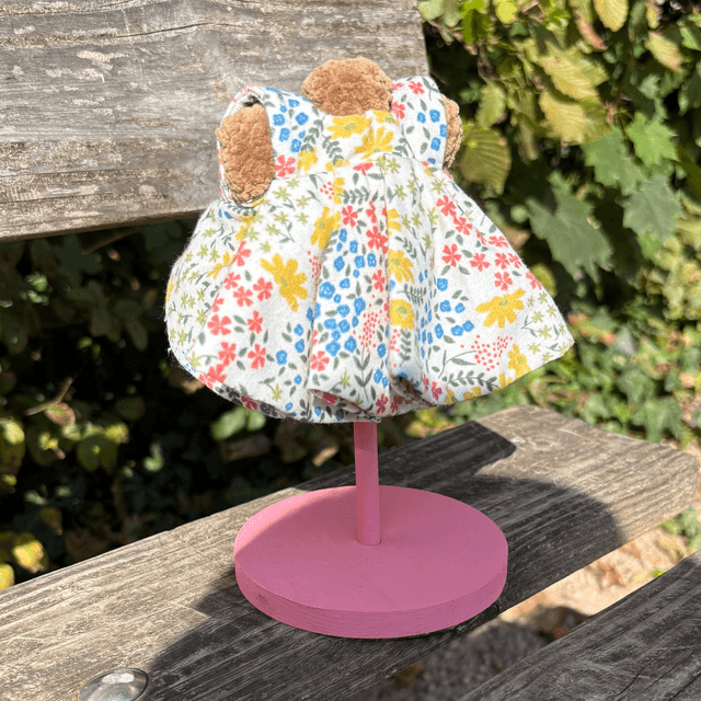 ROBE À FLEURS - pour peluches et poupées